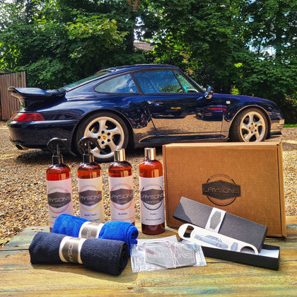 Laysons Car Cleaning Gifts for Men in front of Porsche 993